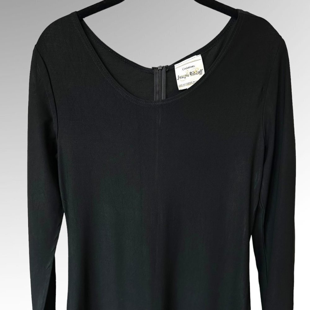 Joseph Ribkoff Black Maxi Long Sleeve Dress Size 8 - Picture 3 of 5